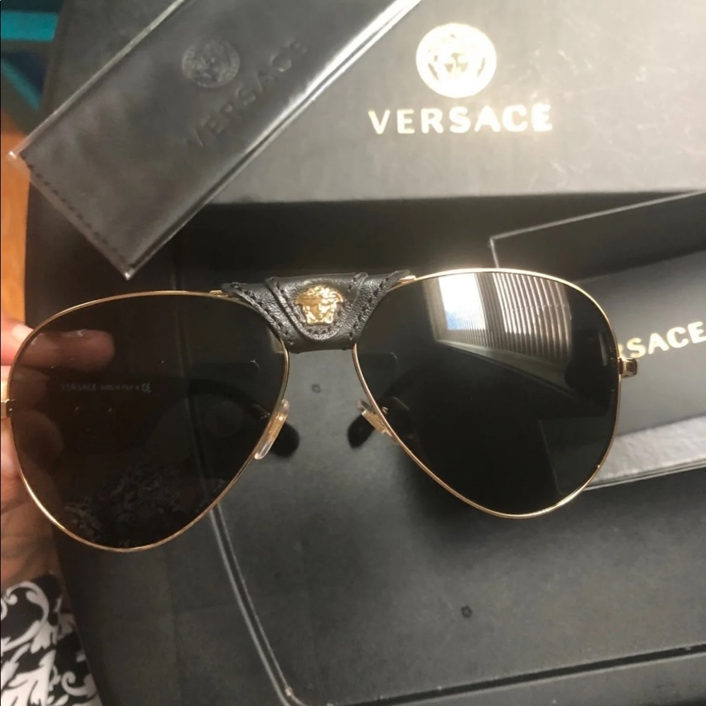 Versace aviator sunglasses. 100 PERCENT AUTHENTIC!